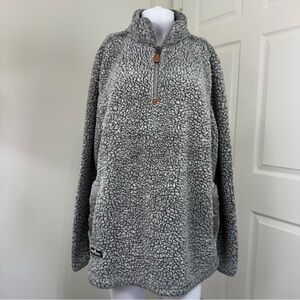 Simply Southern Gray Sherpa Cowl Neck Sweater